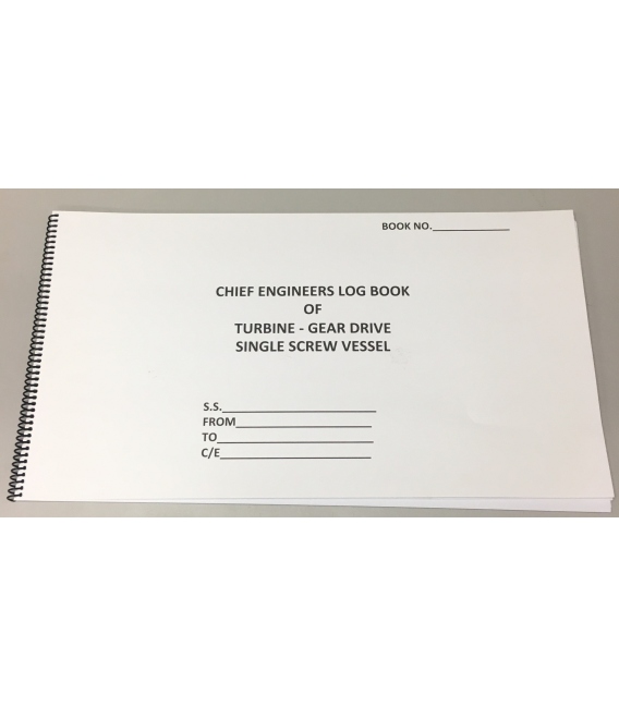 Chief Engineers Log Book of Turbine Gear Drive Single Screw Vessel