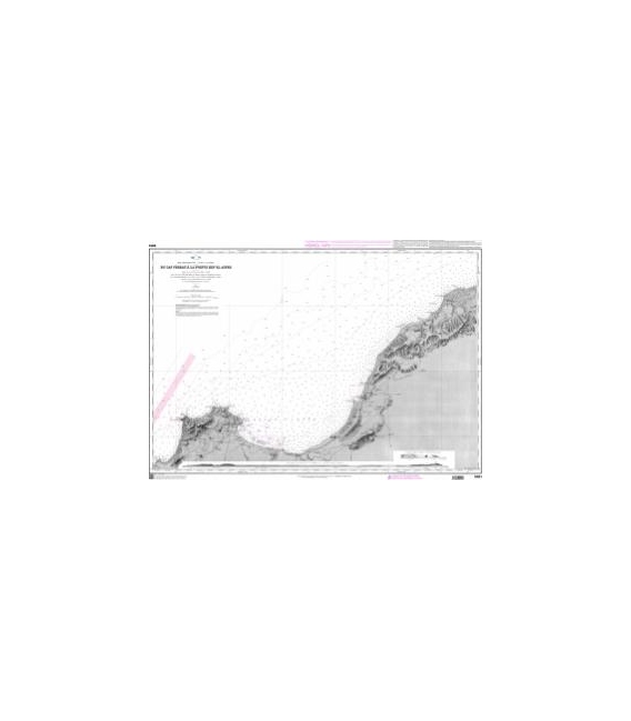 OceanGrafix French (SHOM) Nautical Chart 5951 Du Cap Ferrat à la Pointe Kef el Asfer