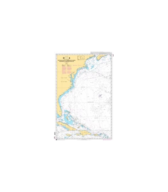 OceanGrafix French (SHOM) Nautical Chart 6619 Côte Sud-Est de lAmérique du Nord, Bahamas et Grandes Antilles