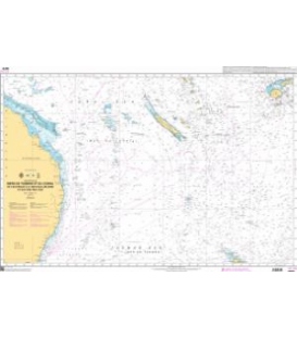 OceanGrafix French (SHOM) Nautical Chart 6670 Mers Tasman et Corail - Australie à Nouvelle-Zélande et Îles Fidji 
