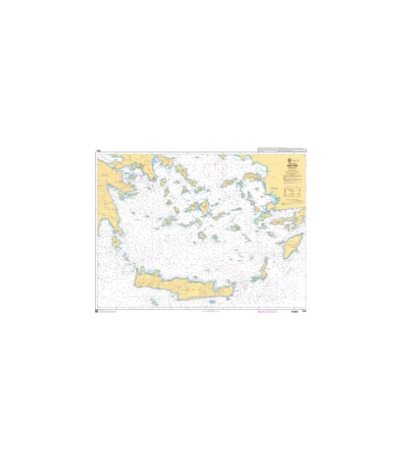 OceanGrafix French (SHOM) Nautical Chart 7265 Mer Egée - Partie Sud