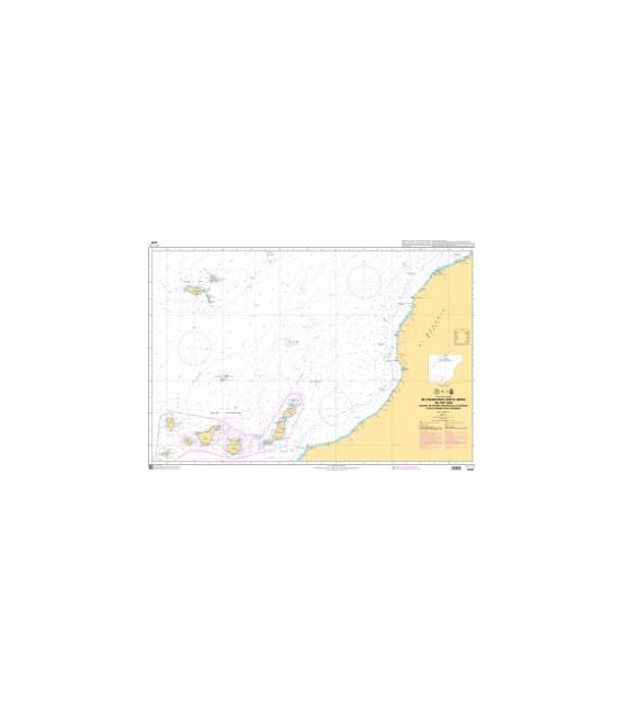 OceanGrafix French (SHOM) Nautical Chart 7270 De Casablanca au Cap Jubi - Archipel de Madère 