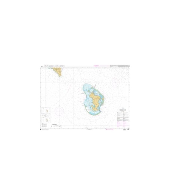 OceanGrafix French (SHOM) Nautical Chart 7677 Île de Mayotte