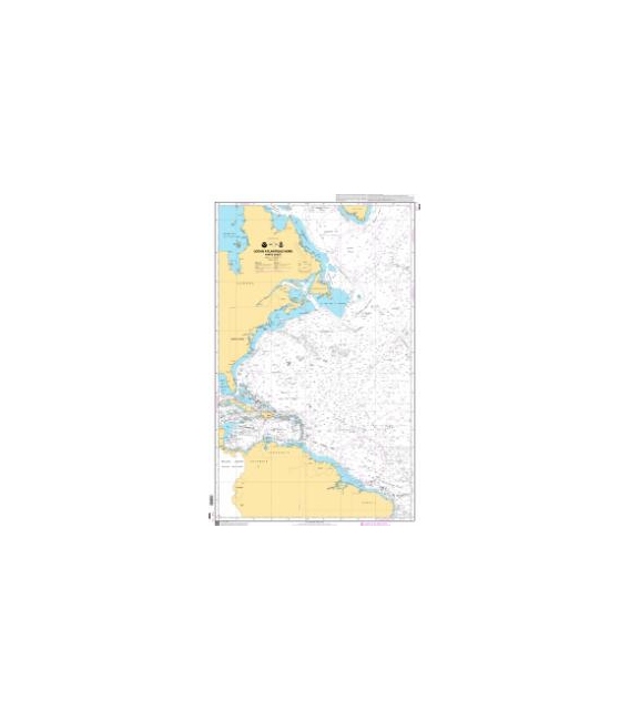 OceanGrafix French (SHOM) Nautical Chart 7043 Océan Atlantique Nord - Partie Ouest