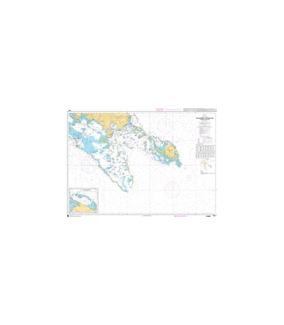 OceanGrafix French (SHOM) Nautical Chart 7052 De Nouméa à lÎle des Pins - Le Grand lagon Sud