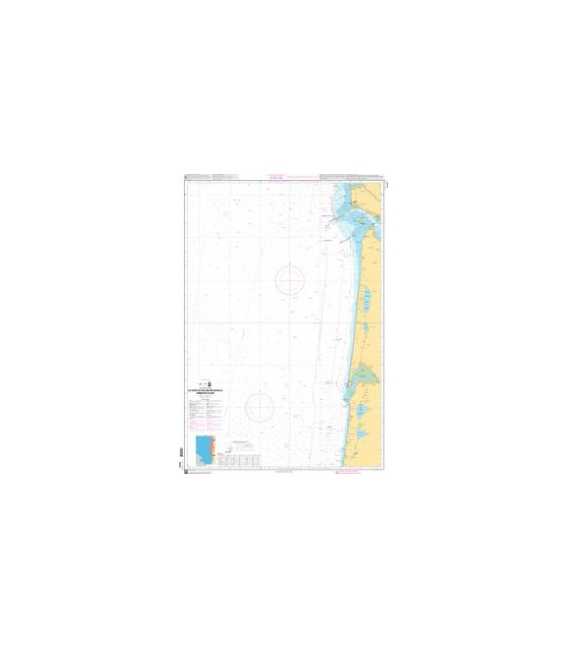 OceanGrafix French (SHOM) Nautical Chart 7070 Du Pertuis de Maumusson à Mimizan-Plage