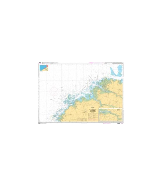 OceanGrafix French (SHOM) Nautical Chart 7094 Du Phare du Four à lÎle Vierge - Port de lAber-Wrach