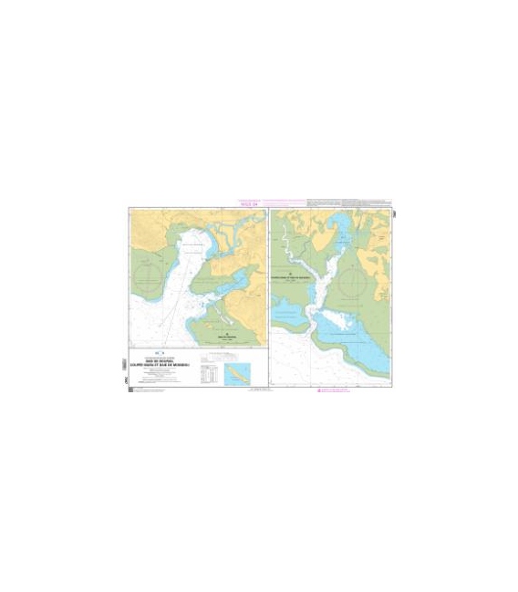 OceanGrafix French (SHOM) Nautical Chart 7097 Baie de Bourail - Coupée Mara et Baie de Moindou