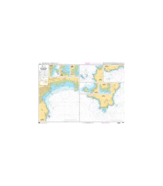 OceanGrafix French (SHOM) Nautical Chart 7340 Côte Sud-Ouest de Cornwall