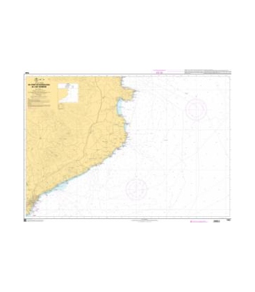 OceanGrafix French (SHOM) Nautical Chart 7663 Du port de Barcelona au Cap Cerbère