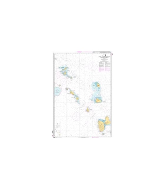 OceanGrafix French (SHOM) Nautical Chart 7630 Petites Antilles - Partie Nord - De Anguilla à la Guadeloupe