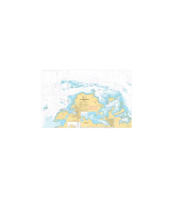 OceanGrafix French (SHOM) Nautical Chart 7624 Côte Nord dAntigua