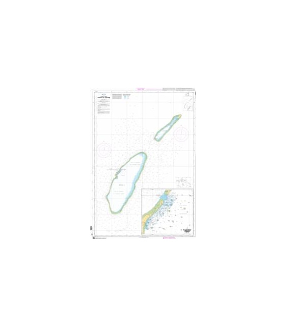 OceanGrafix French (SHOM) Nautical Chart 7457 Raroia et Takume