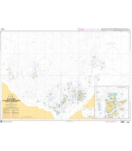 OceanGrafix French (SHOM) Nautical Chart 7593 De lIle Hélène au Rocher du Débarquement - Archipel de Pointe Géologie