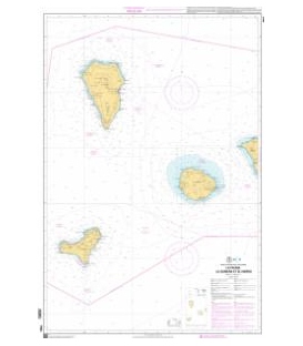 OceanGrafix French (SHOM) Nautical Chart 7563 La Palma, La Gomera et El Hierro