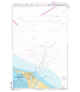 OceanGrafix French (SHOM) Nautical Chart 7544 Approches de Port-Saïd (Būr Sa`īd)