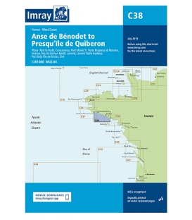 Imray Chart C38 Anse de Bénodet to Presqu'île de Quiberon