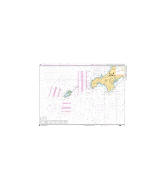 OceanGrafix French (SHOM) Nautical Chart 6967 De Saint Agnes Head à Dodman Point - Isles of Scilly