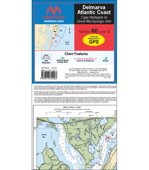 Maptech - Delmarva Atlantic Coast, 1st Edition 2019