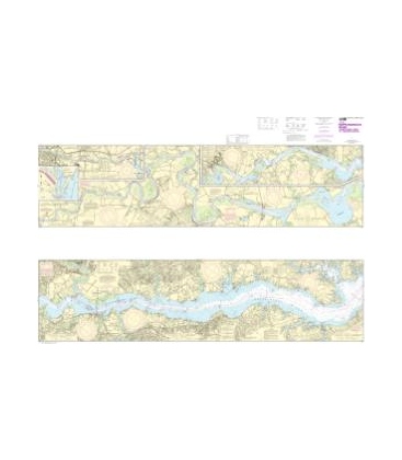 NOAA Chart 12237 Rappahannock River Corrotoman River to Fredericksburg