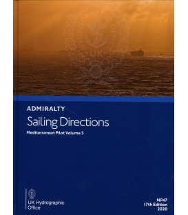 Admiralty Sailing Directions NP47 Mediterranean Pilot, Vol. 3, 17th Edition 2020