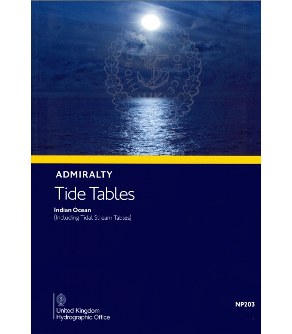 NP203 Admiralty Tide Tables (ATT) Volume 3, Indian Ocean and South China Sea (including Tidal Stream Tables), 2022 Edition