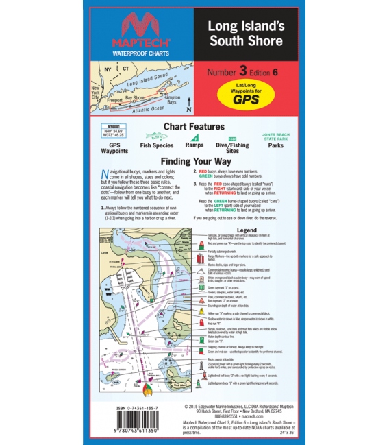 Maptech - Long Island South Shore Waterproof