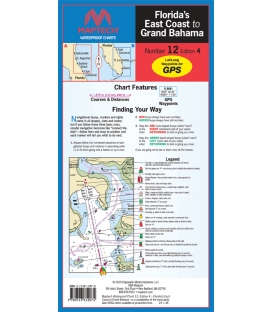 Maptech Waterproof Chart WPC012, Florida's East Coast to Grand Bahama, 4th Edition, 2019