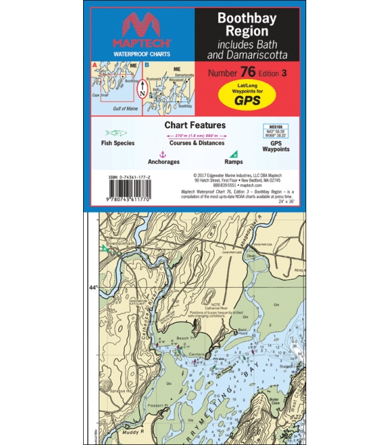 Maptech - Boothbay Region Waterproof Chart