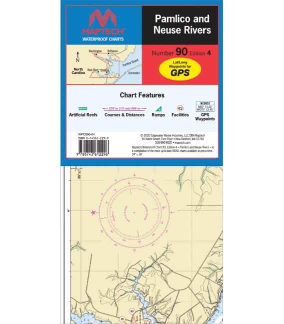 Maptech - Pamlico and Neuse Rivers Waterproof Chart