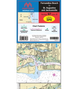 Maptech Waterproof Chart WPC097, Fernandina Beach to St. Augustine and Jacksonville, 2nd Edition, 2018