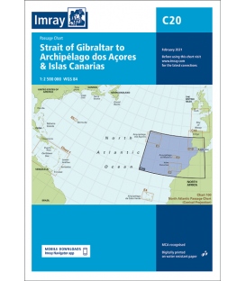 Imray Chart C20 Strait of Gibraltar to Arquipelago dos Açores and Islas Canaries