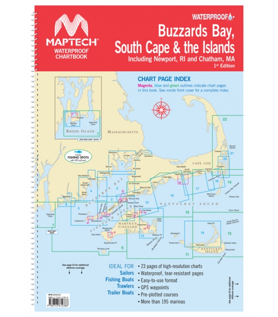 Buzzards Bay, South Cape & the Islands Chartbook (including Newport, RI and Chatham, MA (1st, 2021)