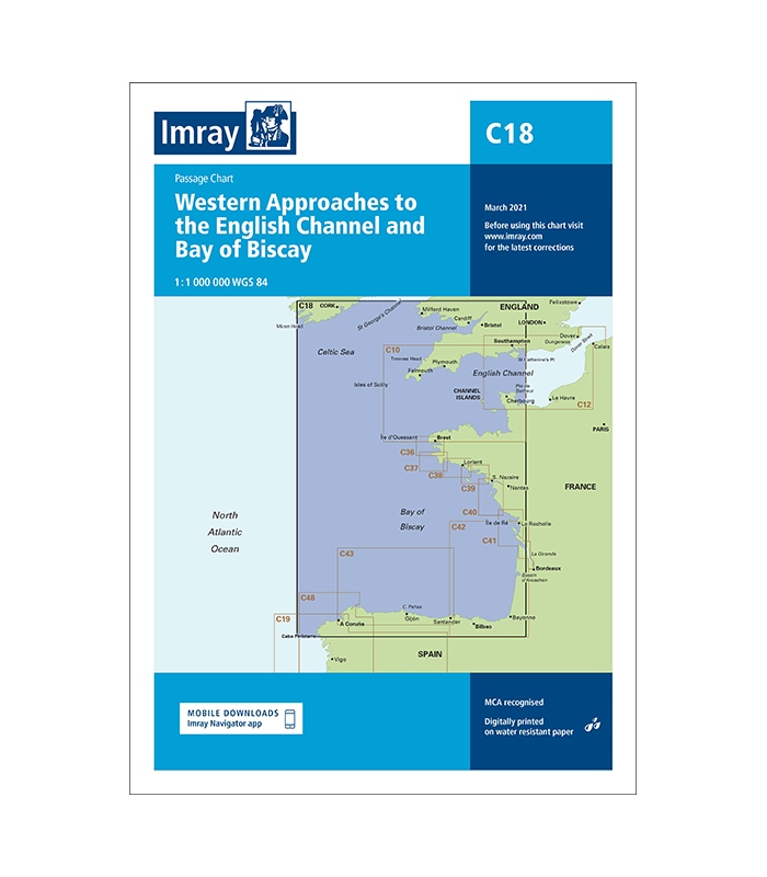 Imray Chart C18 Western Approaches to the English Channel & Bay of Biscay
