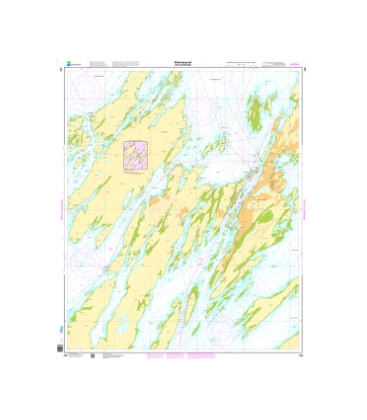 Norwegian Nautical Chart 488 Brønnøysund med innseilinger