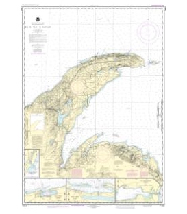 NOAA Chart 14964 Big Bay Point to Redridge - Grand Traverse Bay Harbor - Lac La Belle harbor - Copper and Eagle Harbors