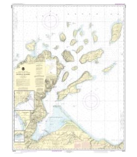 NOAA Chart 14973 Apostle Islands, including Chequamegan Bay - Bayfield Harbor - Pikes Bay Harbor - La Pointe Harbor
