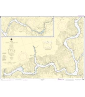 NOAA Chart 18551 Franklin D. Roosevelt Lake - Southern Part