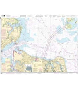 NOAA Chart 12222 Chesapeake Bay Cape Charles to Norfolk Harbor