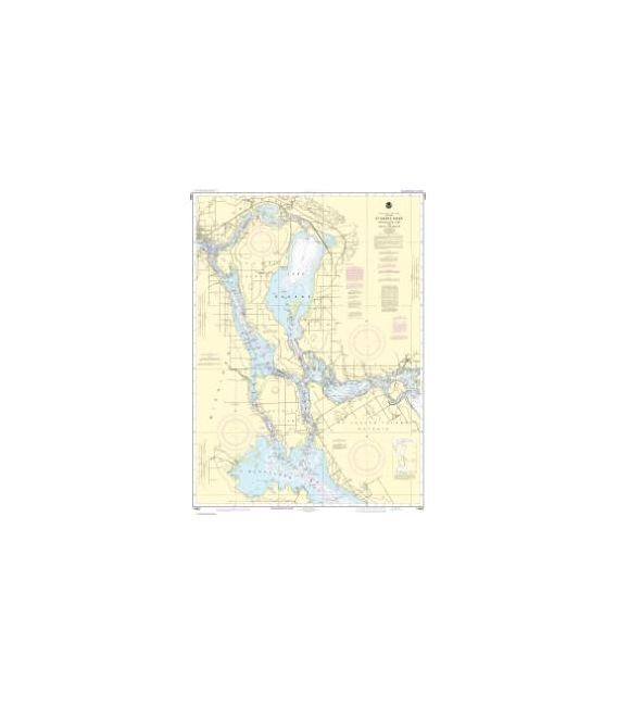 NOAA Chart 14883 St. Marys River - Munuscong Lake to Sault Ste. Marie