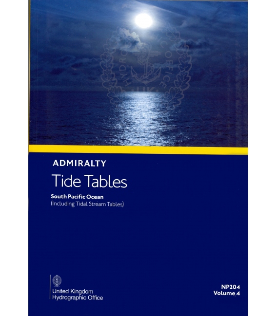 NP204 Admiralty Tide Tables (ATT) Volume 4, South Pacific Ocean (including Tidal Stream Tables), 2023 Edition