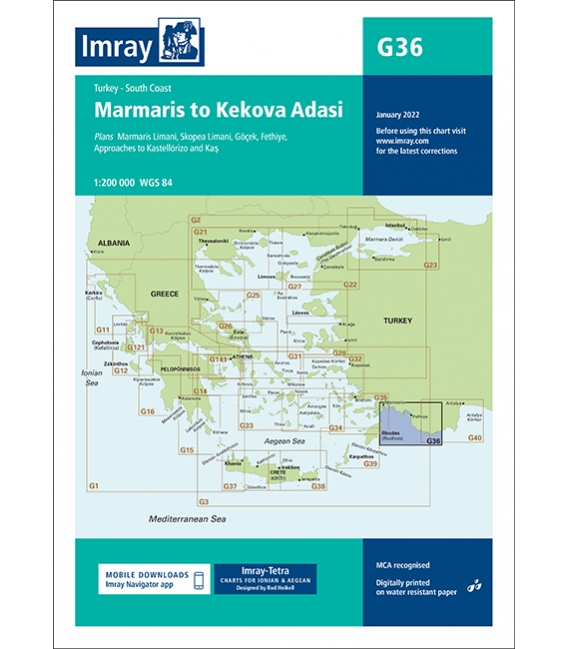 Imray Chart G36: Marmaris to Kekova Adasi 
