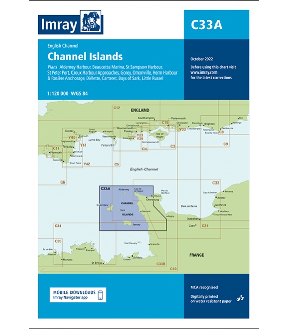 Imray Chart C33A Channel Islands (North)