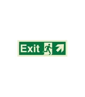 4362 Exit + Running man symbol + arrow diagonally up right
