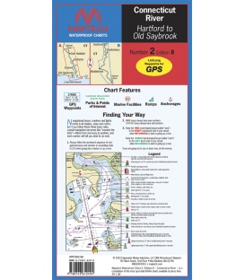 Maptech Waterproof Chart WPC002, Connecticut River, 8th Edition, 2022