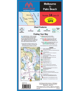 Maptech Waterproof Chart 14 - Florida: Melbourne to Palm Beach, 3rd Edition, 2020