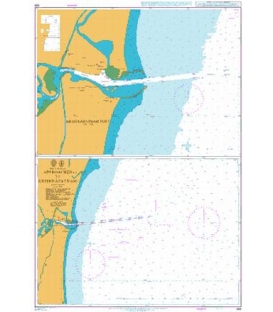 British Admiralty Indian Nautical Chart IN3034 Approaches to Krishnapatnam