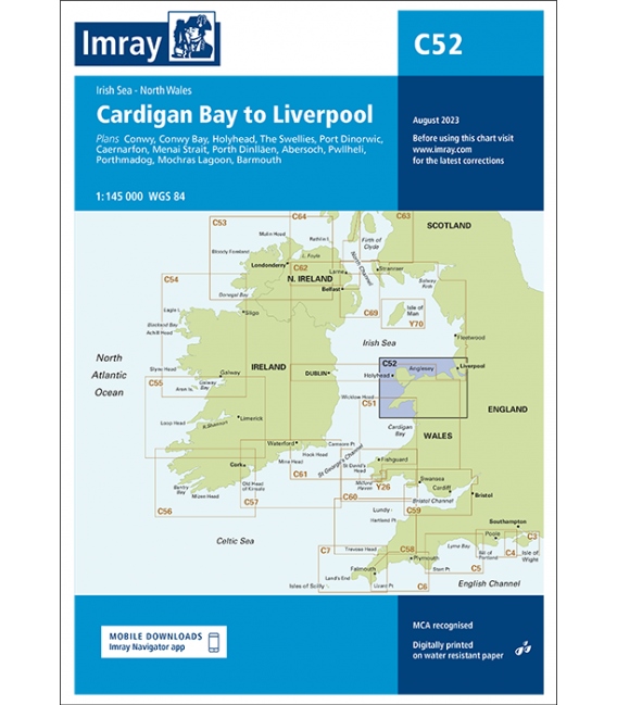 Imray Chart C52 Cardigan Bay to Liverpool