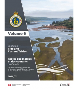 Canadian Tide and Current Tables Volume 6 Discovery Passage and West Coast of Vancouver Island, 2024 Edition