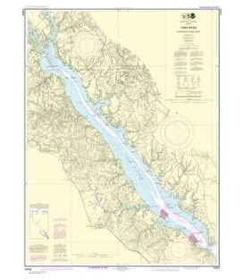 NOAA Chart 12243 York River Yorktown to West Point